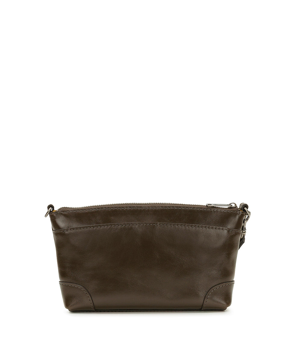 Female - Maletto Wristlet Crossbody - Vintage Distressed Leather - mushroom - by Patricia Nash - View 2 of 4