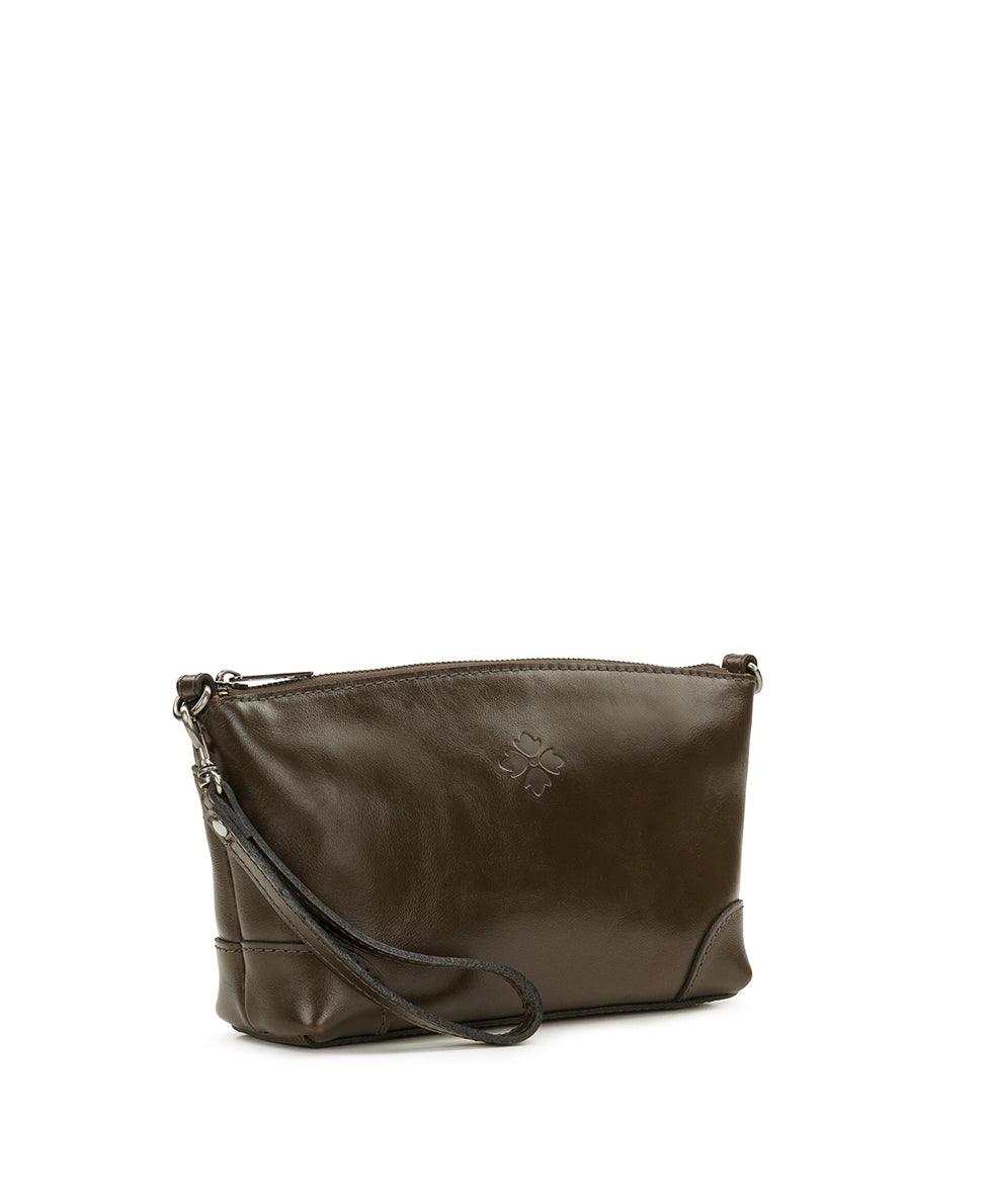 Female - Maletto Wristlet Crossbody - Vintage Distressed Leather - mushroom - by Patricia Nash - View 3 of 4