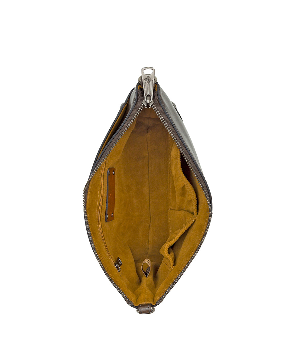 Female - Maletto Wristlet Crossbody - Vintage Distressed Leather - mushroom - by Patricia Nash - View 4 of 4