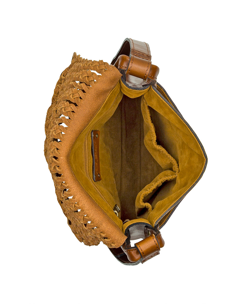 Female - Mara Flap Crossbody - Specialty Woven - cognac - by Patricia Nash - View 4 of 4