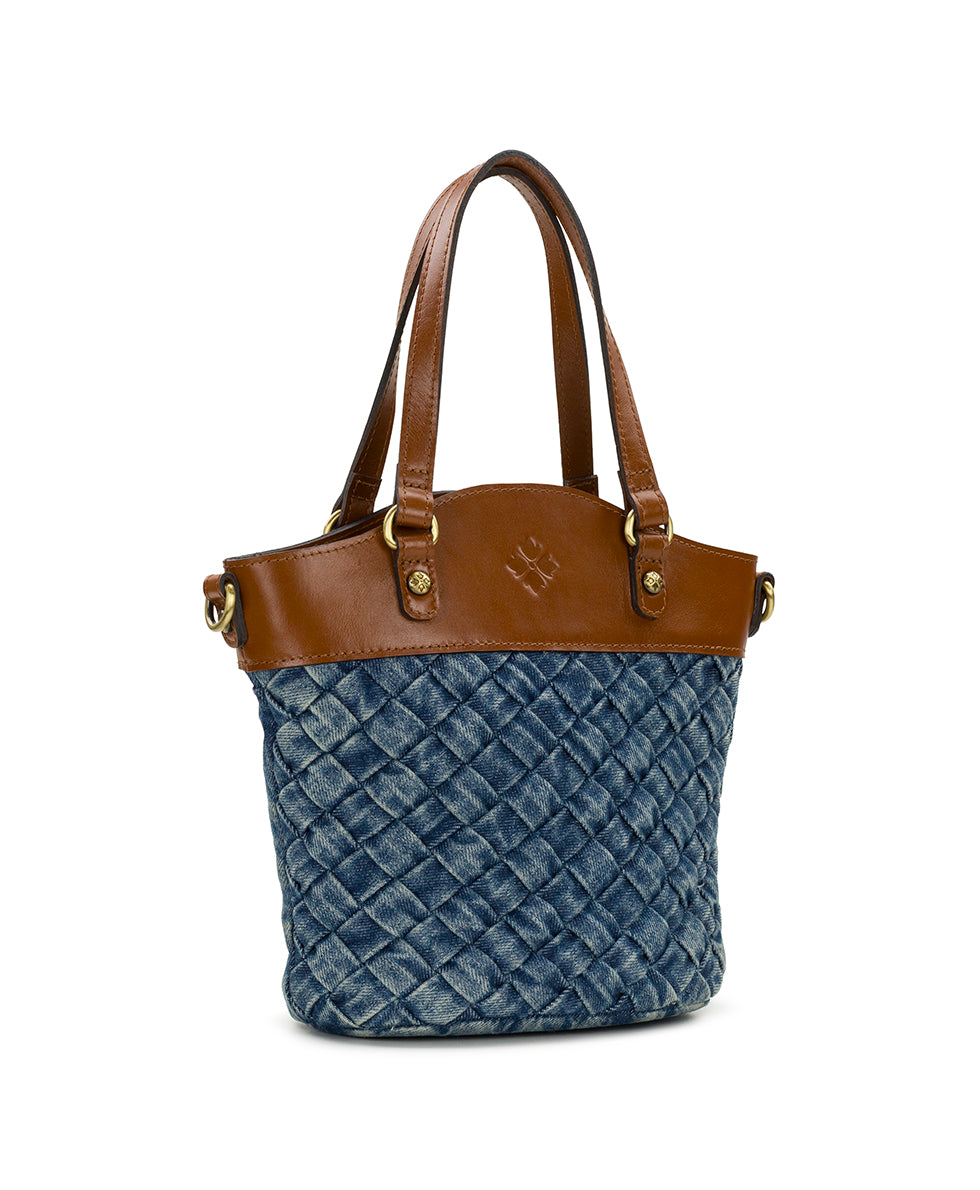 Female - Montella Crossbody - Washed Woven Denim - denim - by Patricia Nash - View 3 of 4