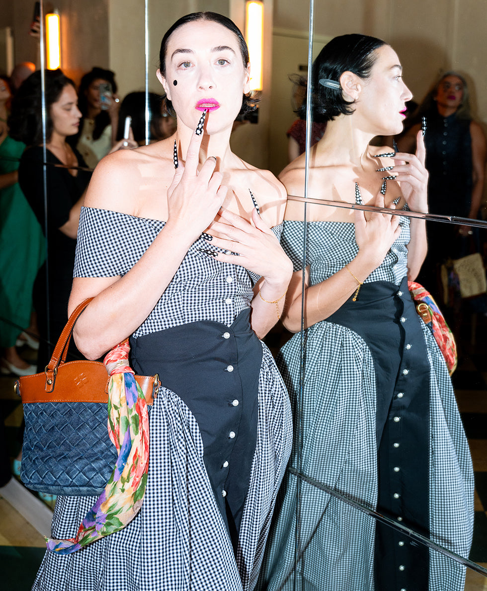 Female - Montella Crossbody - Washed Woven Denim - denim - by Patricia Nash - View 4 of 5