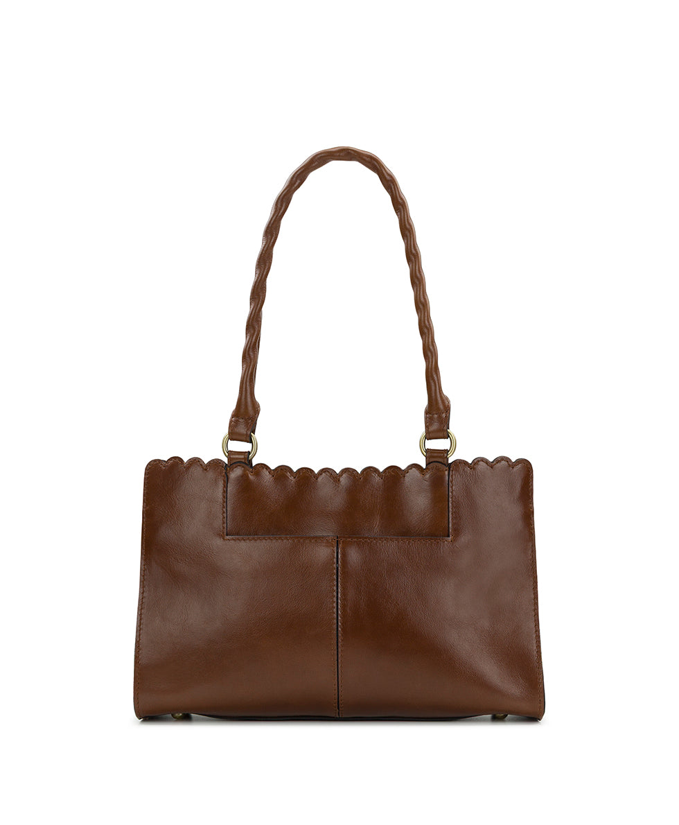 Female - Morra Satchel - Vintage Distressed Leather - cognac - by Patricia Nash - View 6 of 21