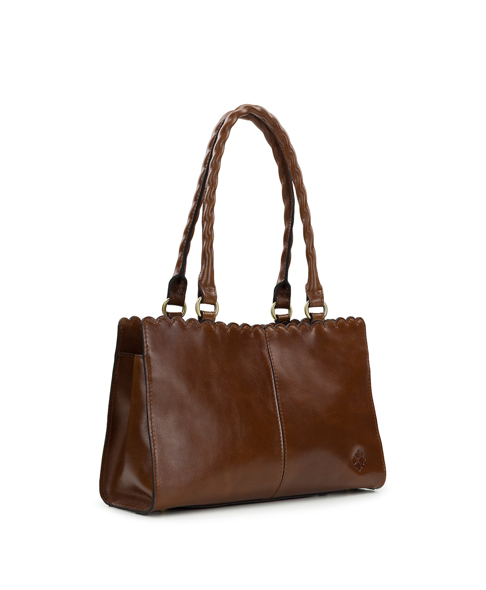 Female - Morra Satchel - Vintage Distressed Leather - cognac - by Patricia Nash - View 7 of 21