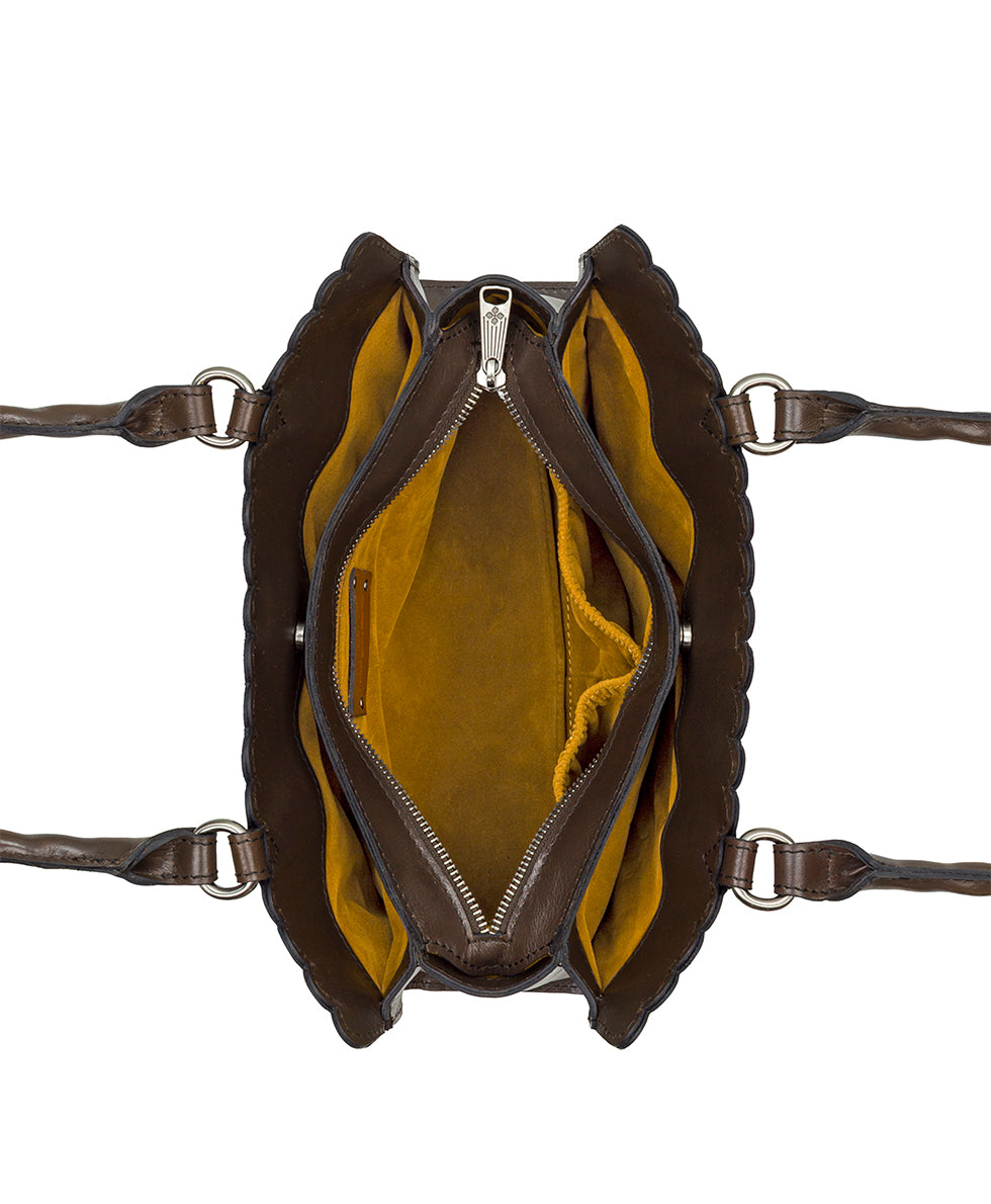 Female - Morra Satchel - Vintage Distressed Leather - cognac - by Patricia Nash - View 13 of 21