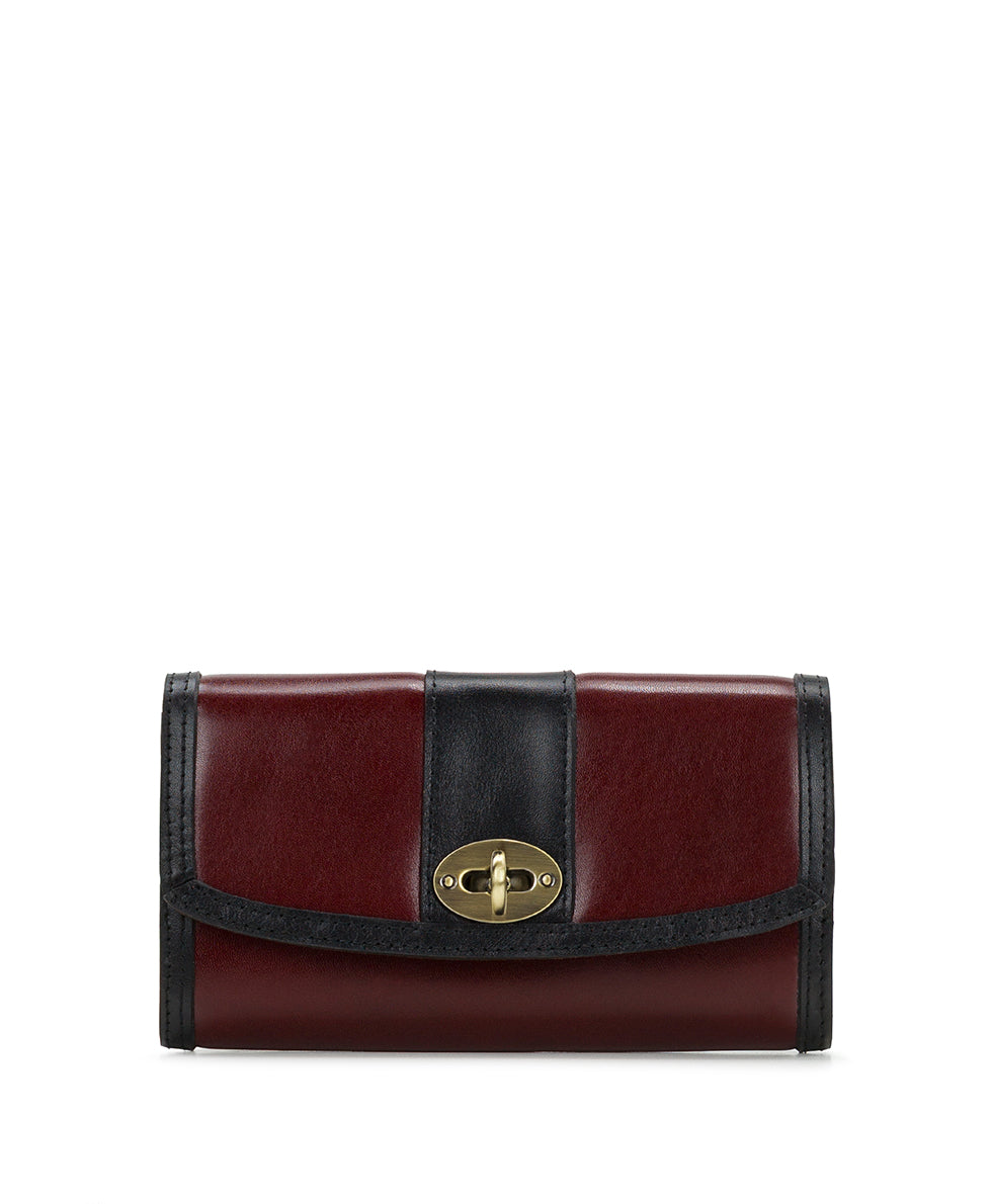 Female - Nerita Wallet - Colorblock - oxblood/black - by Patricia Nash - View 1 of 3