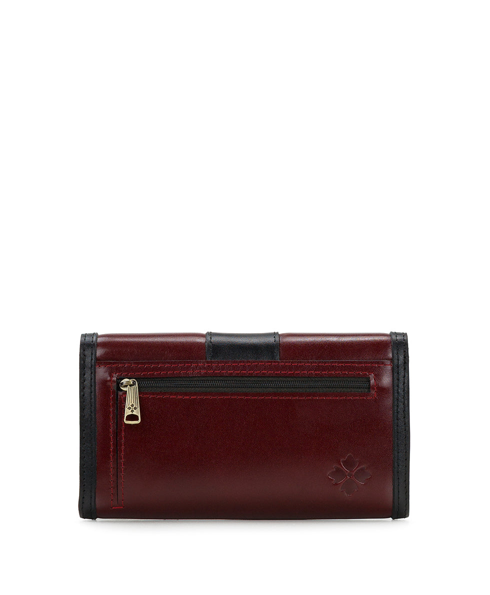 Female - Nerita Wallet - Colorblock - oxblood/black - by Patricia Nash - View 2 of 3
