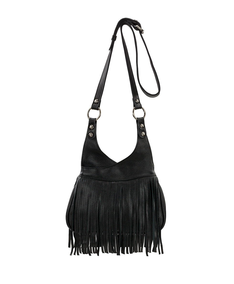 Female - Premia Shoulder Bag - Rugged Natural Grain Leather - black - by Patricia Nash - View 1 of 4