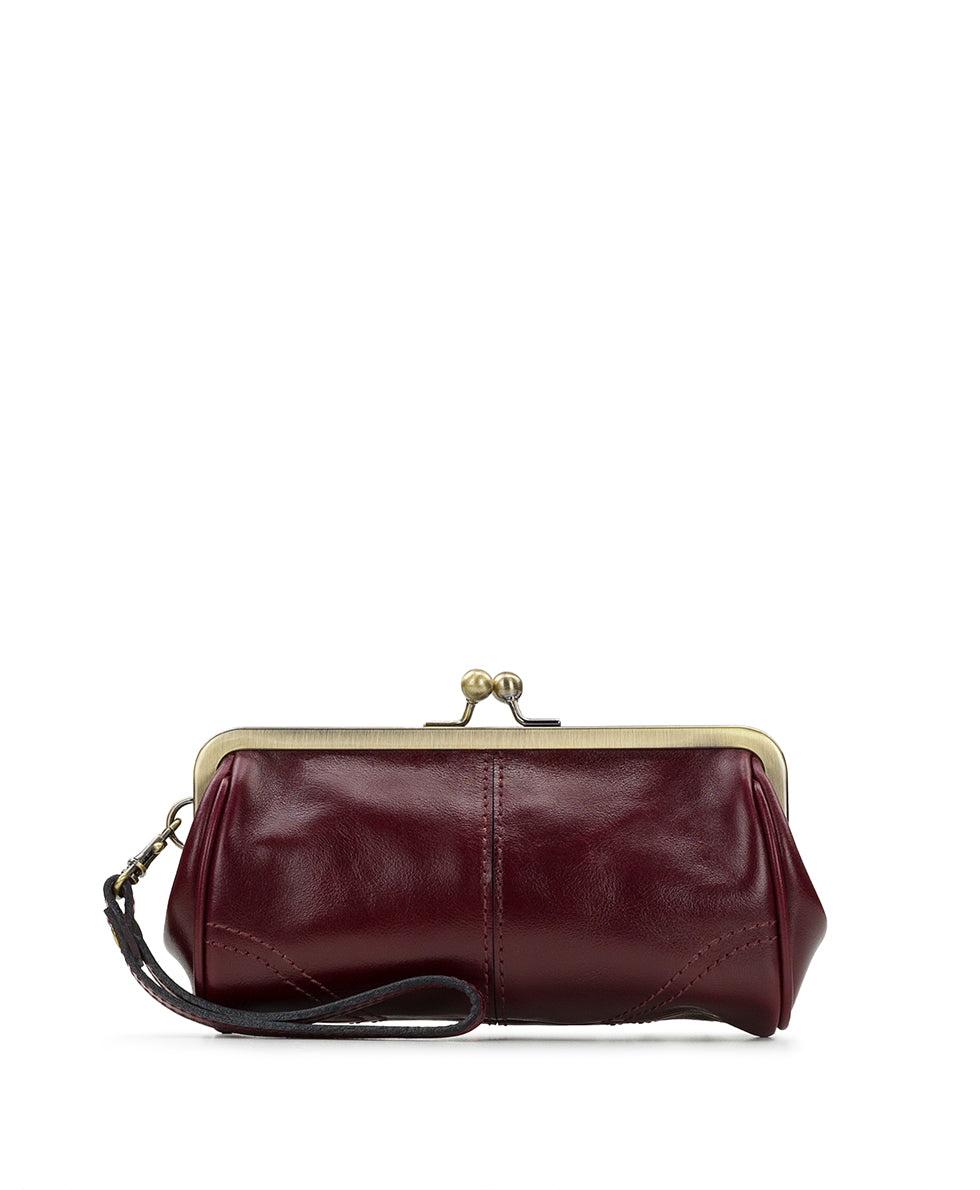 Female - Renna Wristlet - Vintage Distressed Leather - oxblood - by Patricia Nash - View 1 of 3