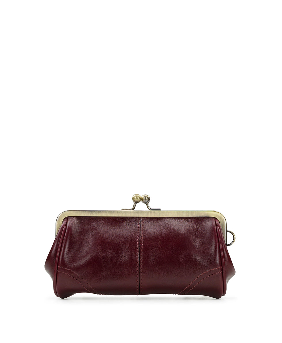 Female - Renna Wristlet - Vintage Distressed Leather - oxblood - by Patricia Nash - View 2 of 3