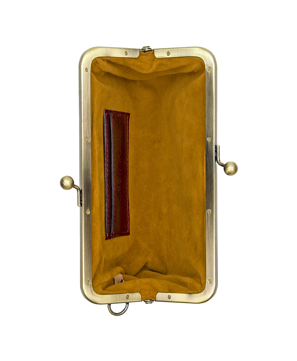 Female - Renna Wristlet - Vintage Distressed Leather - oxblood - by Patricia Nash - View 3 of 3