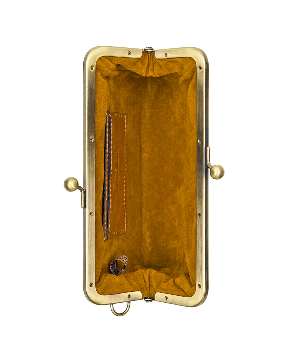 Female - Renna Wristlet - Fleur de Jardin Embossed - light tan - by Patricia Nash - View 3 of 3