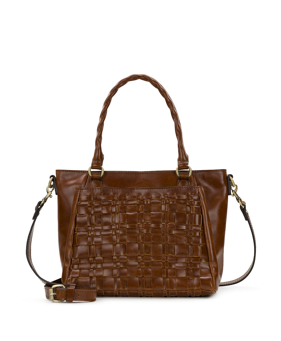 Rimella Woven Satchel - Specialty Woven - oxblood - by Patricia Nash - View 5 of 10