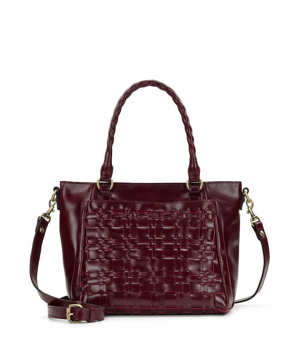 Rimella Woven Satchel - Specialty Woven - oxblood - by Patricia Nash - View 1 of 10