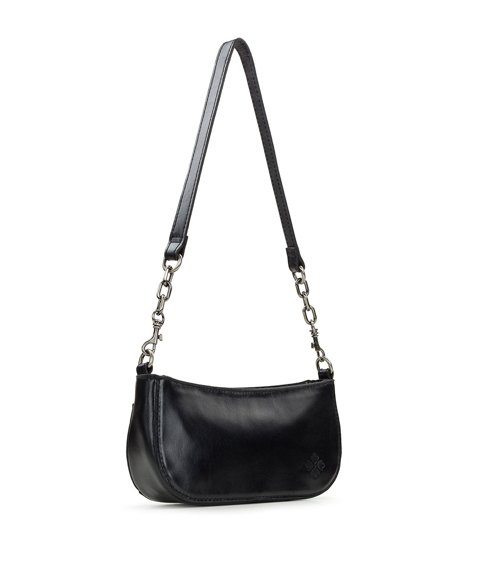 Female - Sassi Baguette Crossbody - Vintage Distressed Leather - black - by Patricia Nash - View 3 of 18
