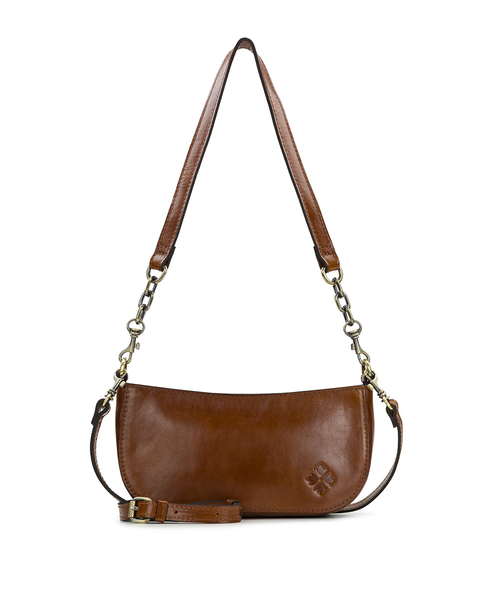Female - Sassi Baguette Crossbody - Vintage Distressed Leather - black - by Patricia Nash - View 8 of 18
