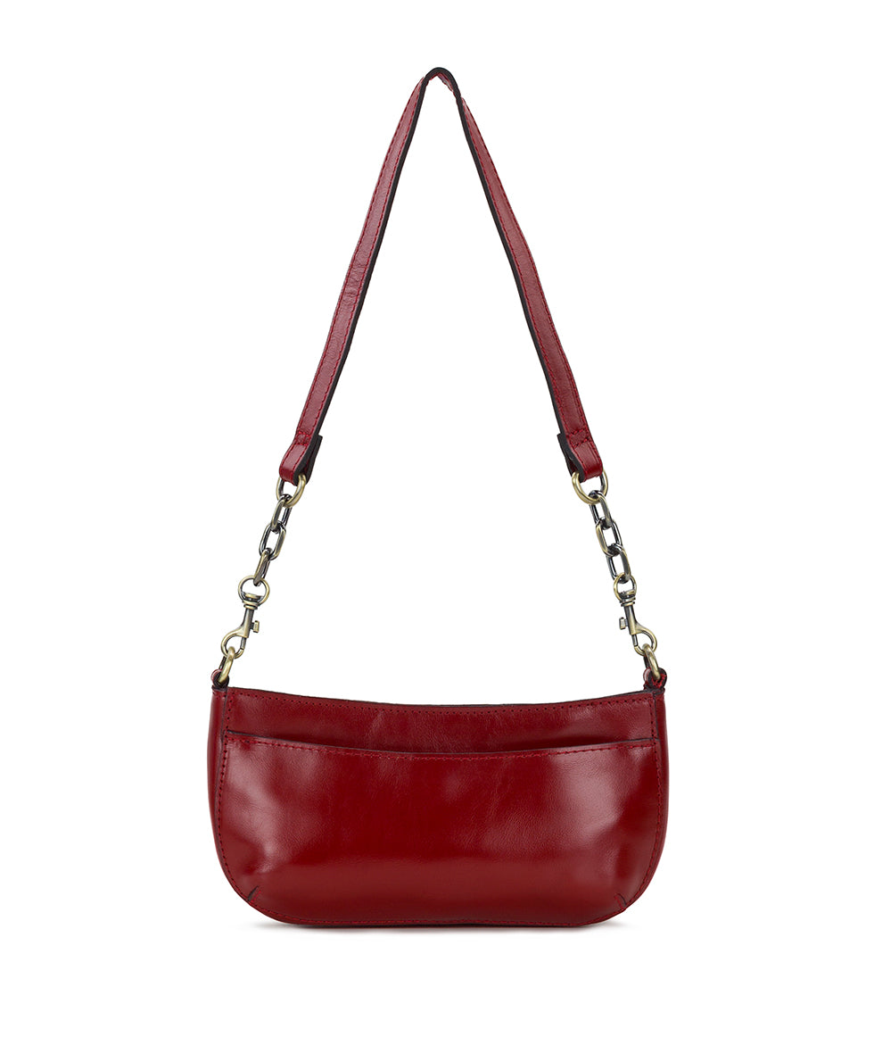 Female - Sassi Baguette - Vintage Distressed Leather - ruby red - by Patricia Nash - View 2 of 6