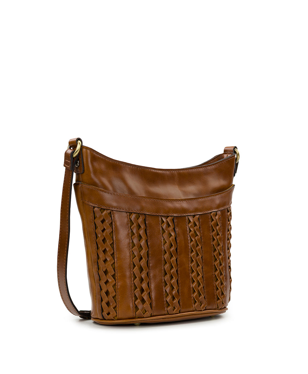 Female - Savoca Crossbody - Braided Pocket - cognac - by Patricia Nash - View 3 of 5
