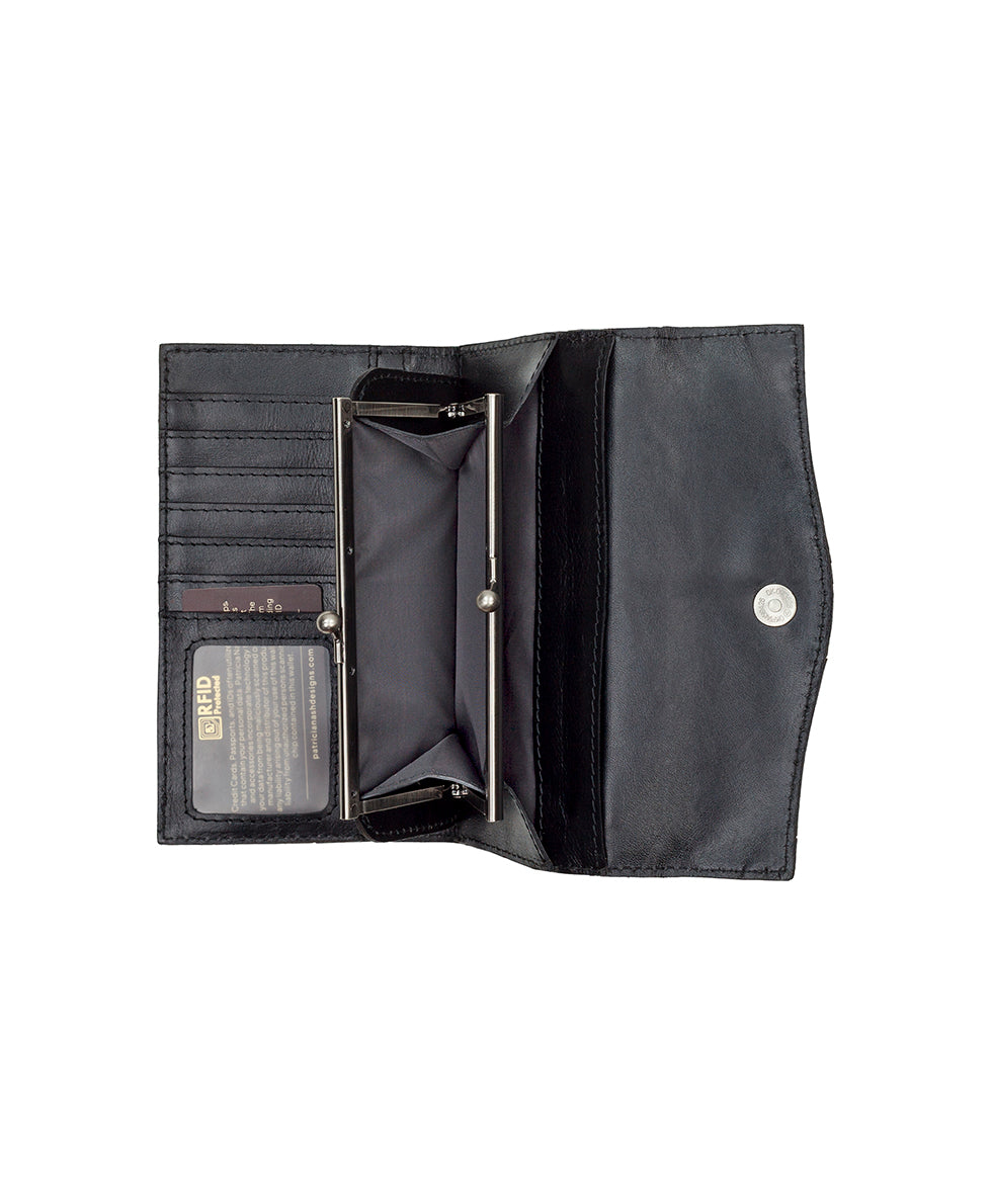 Female - Tossa Wallet - Retro Colorblock - black - by Patricia Nash - View 4 of 4
