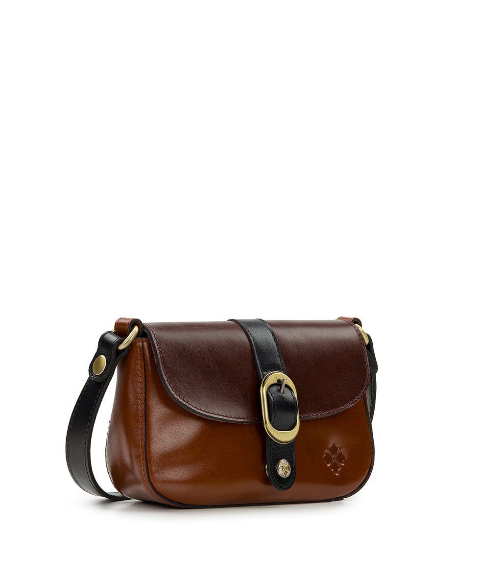 Female - Simala Crossbody - Colorblock - black/british tan/tan - by Patricia Nash - View 3 of 4