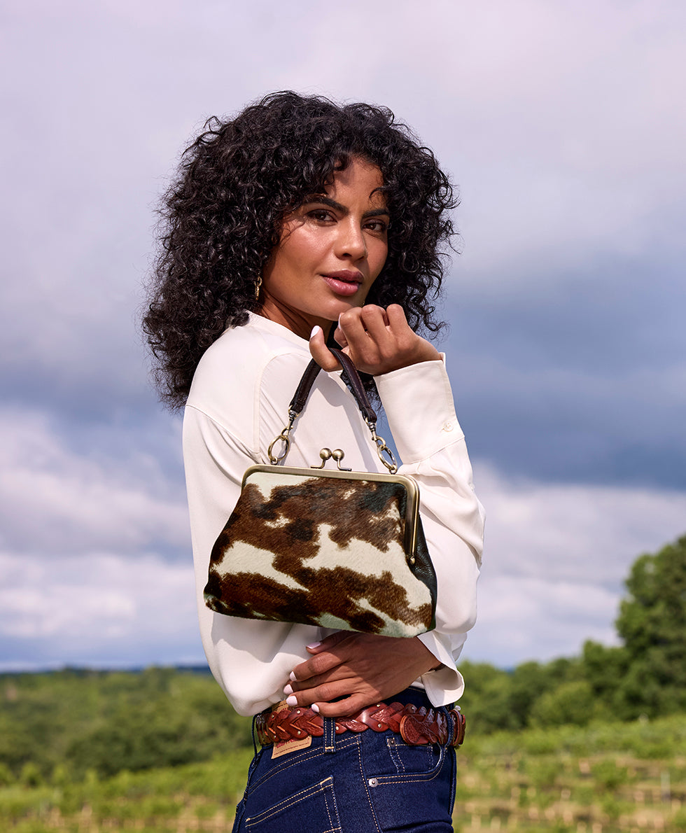 Female - Vione Frame Bag - Cavallino - chocolate - by Patricia Nash - View 4 of 9