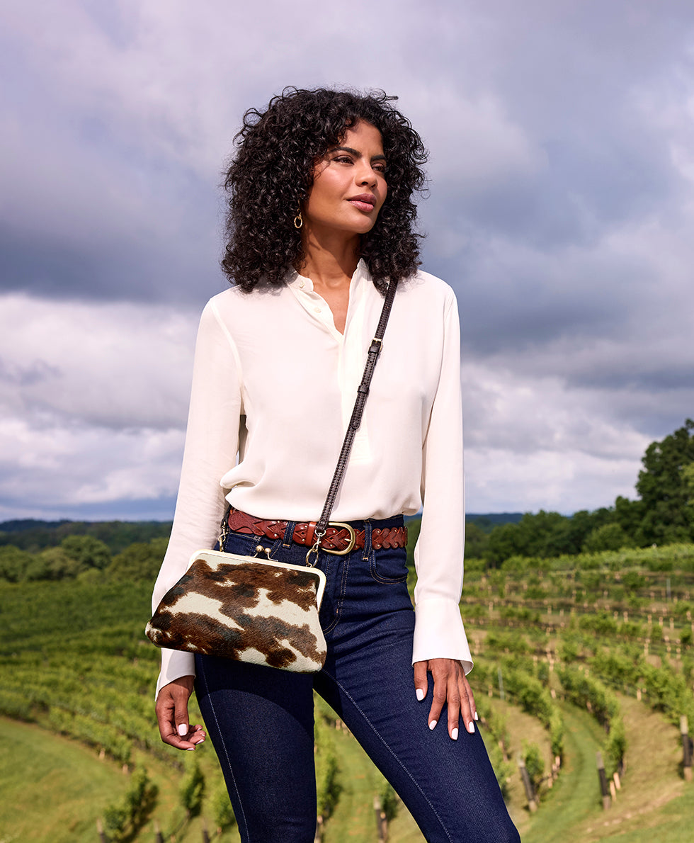 Female - Vione Frame Bag - Cavallino - chocolate - by Patricia Nash - View 7 of 9