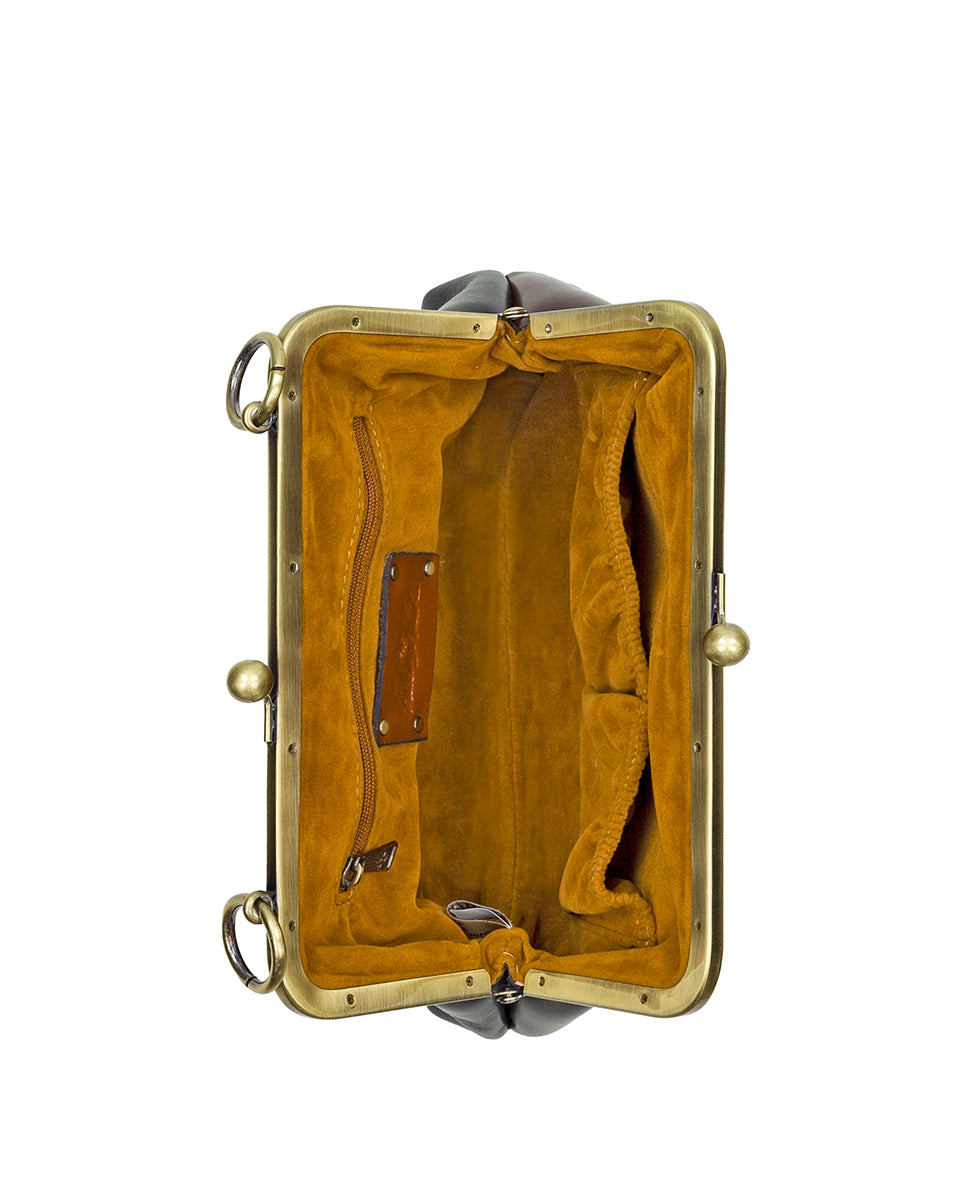 Female - Vione Frame Bag - Colorblock - black/british tan - by Patricia Nash - View 5 of 6