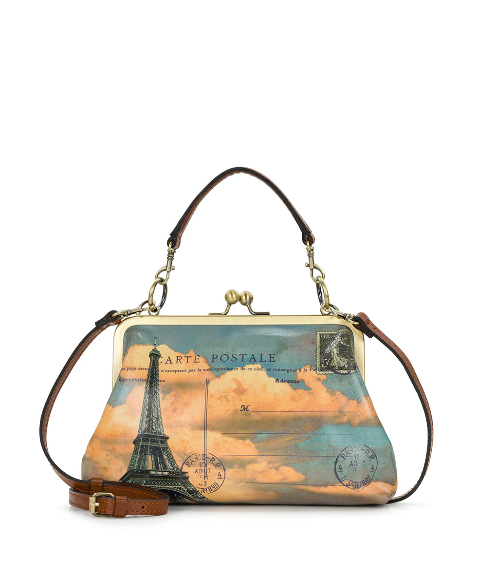 Female - Vione Frame Bag - Paris Postcard - paris postcard - by Patricia Nash - View 1 of 5
