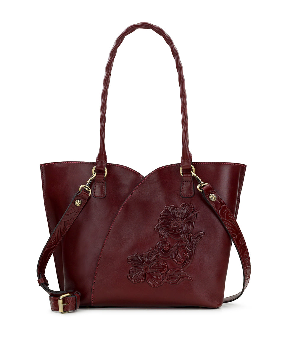 Marion Tote - Classic Tooled - oxblood - by Patricia Nash - View 1 of 5