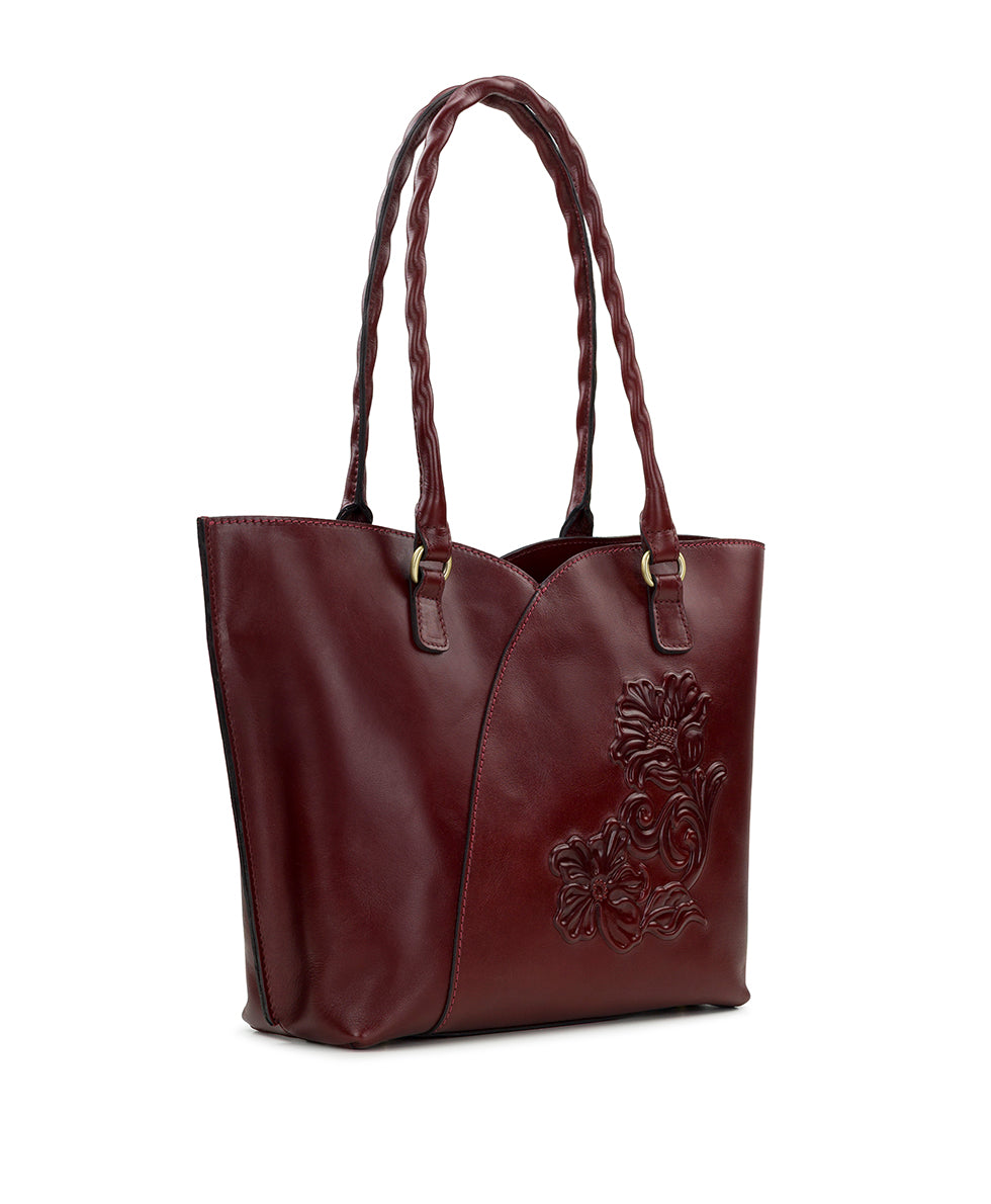 Marion Tote - Classic Tooled - oxblood - by Patricia Nash - View 3 of 5