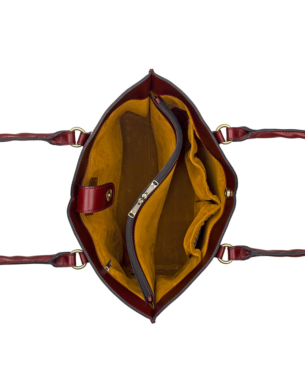 Marion Tote - Classic Tooled - oxblood - by Patricia Nash - View 5 of 5