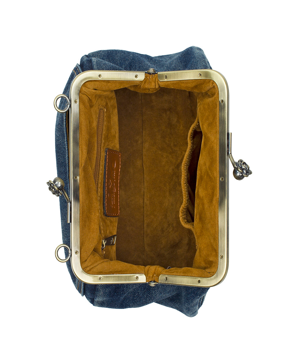 Female - Tabby Frame - Washed Woven Denim - denim - by Patricia Nash - View 4 of 5