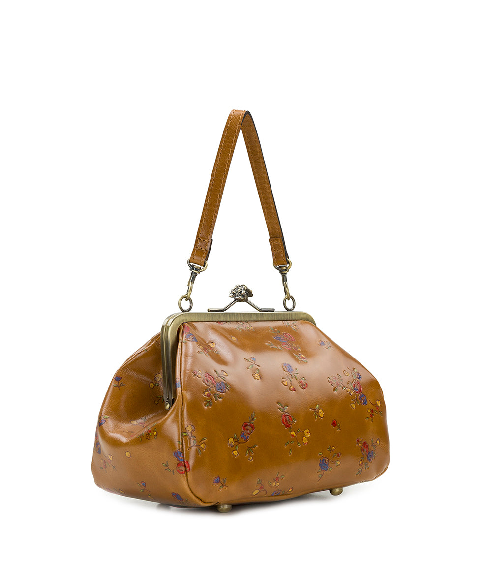 Female - Tabby Frame - Fleur de Jardin Embossed - light tan - by Patricia Nash - View 3 of 4