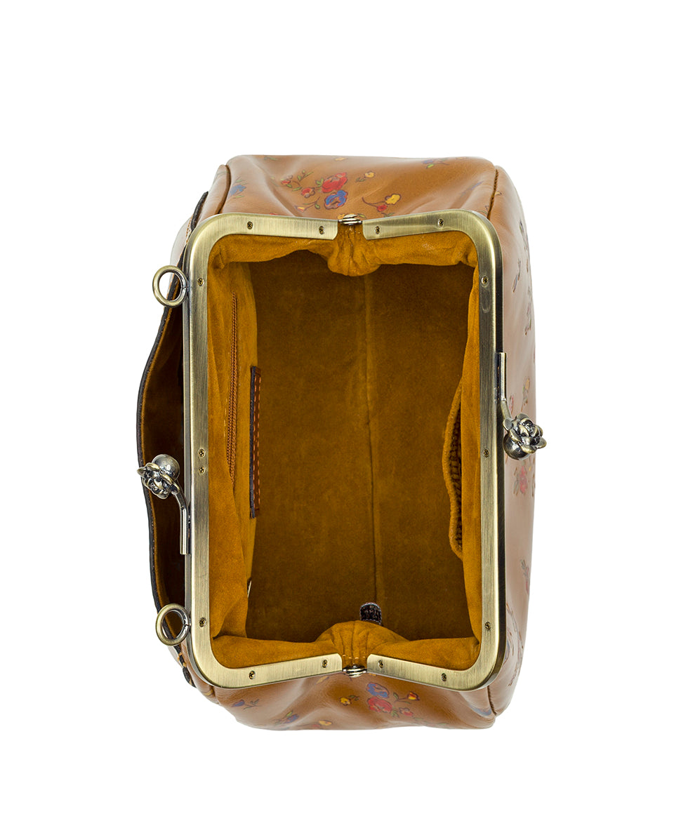 Female - Tabby Frame - Fleur de Jardin Embossed - light tan - by Patricia Nash - View 4 of 4