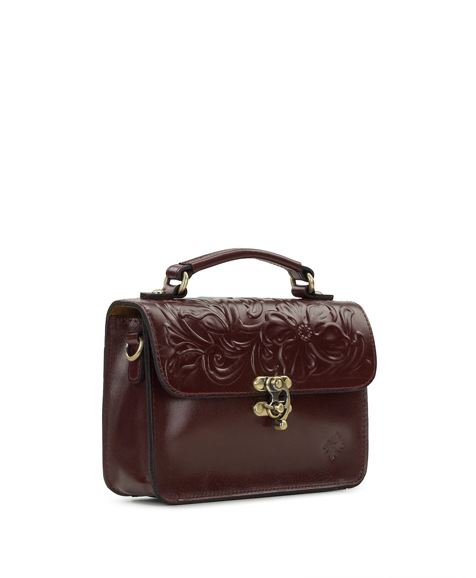 Female - Colonna Top Handle Crossbody - Classic Tooled - british tan - by Patricia Nash - View 3 of 5