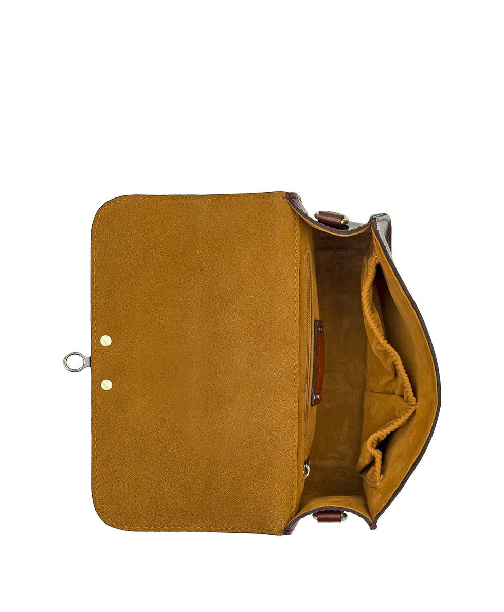 Female - Colonna Top Handle Crossbody - Classic Tooled - british tan - by Patricia Nash - View 5 of 5