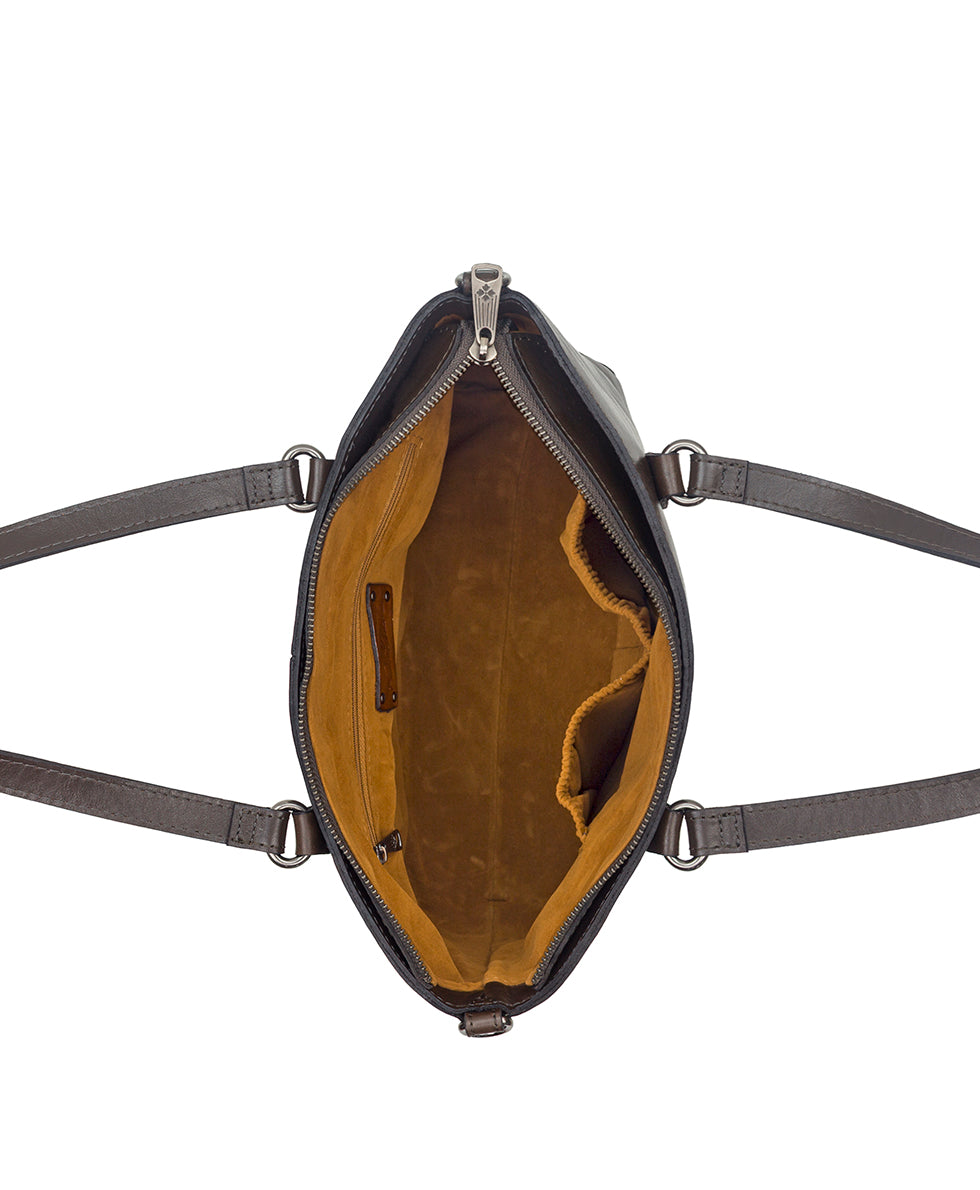 Female - Mori Satchel - Vintage Distressed - black - by Patricia Nash - View 8 of 10