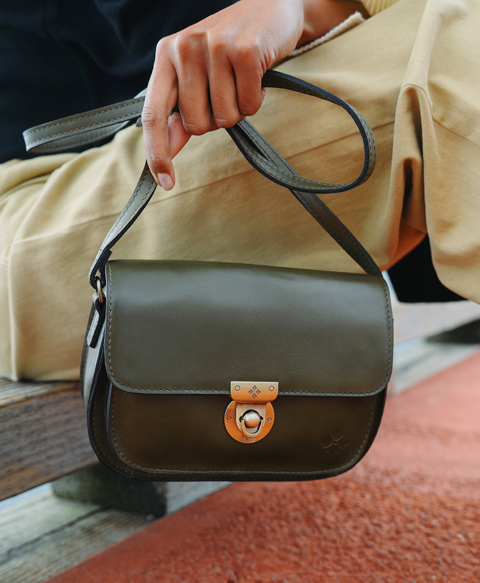 Female - Besano Crossbody | Vintage Distressed | Olive - olive - by Patricia Nash - View 8 of 8