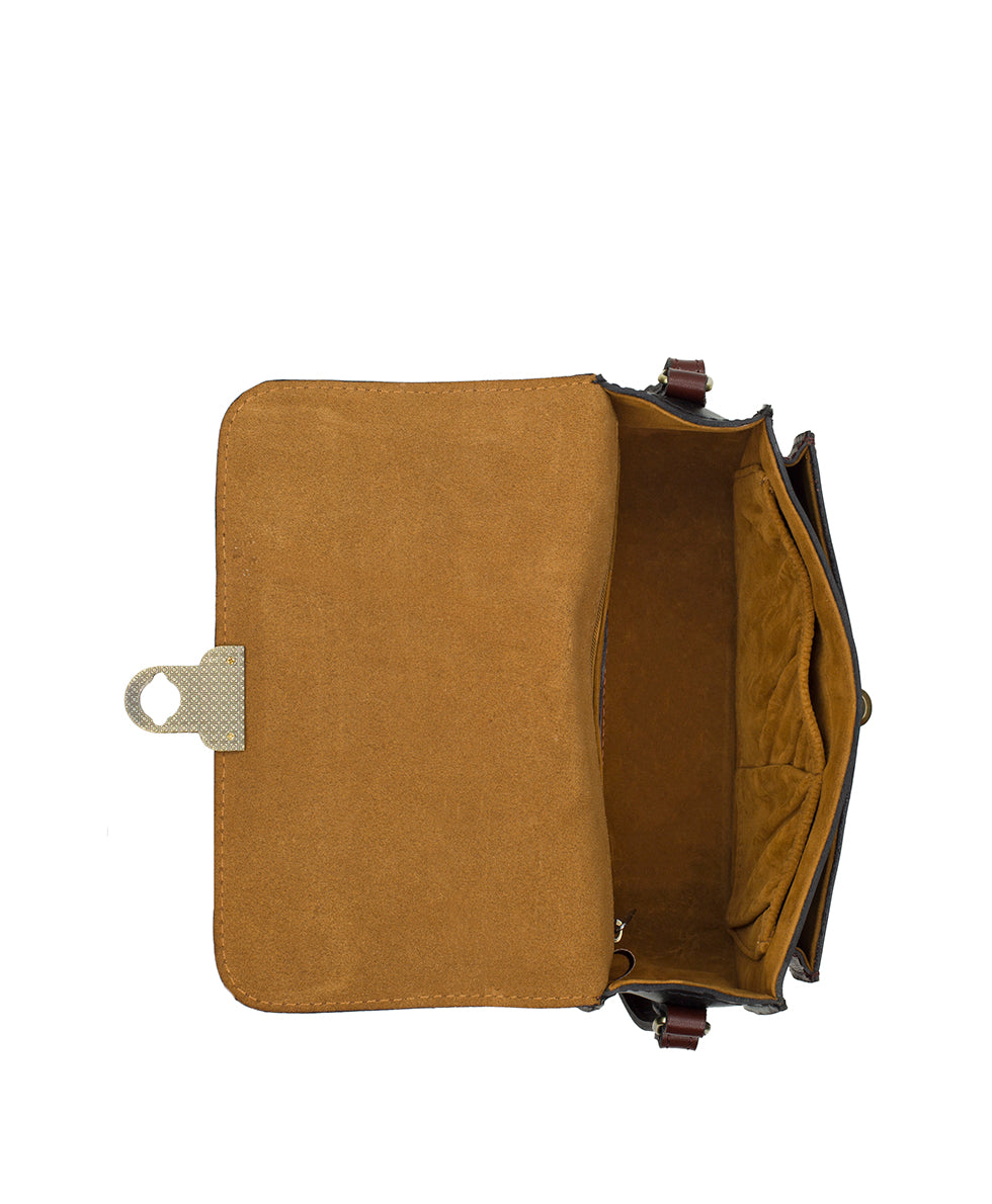 Female - Besano Crossbody | Colorblock | Black/British Tan/Tan - black/british tan/tan - by Patricia Nash - View 4 of 4