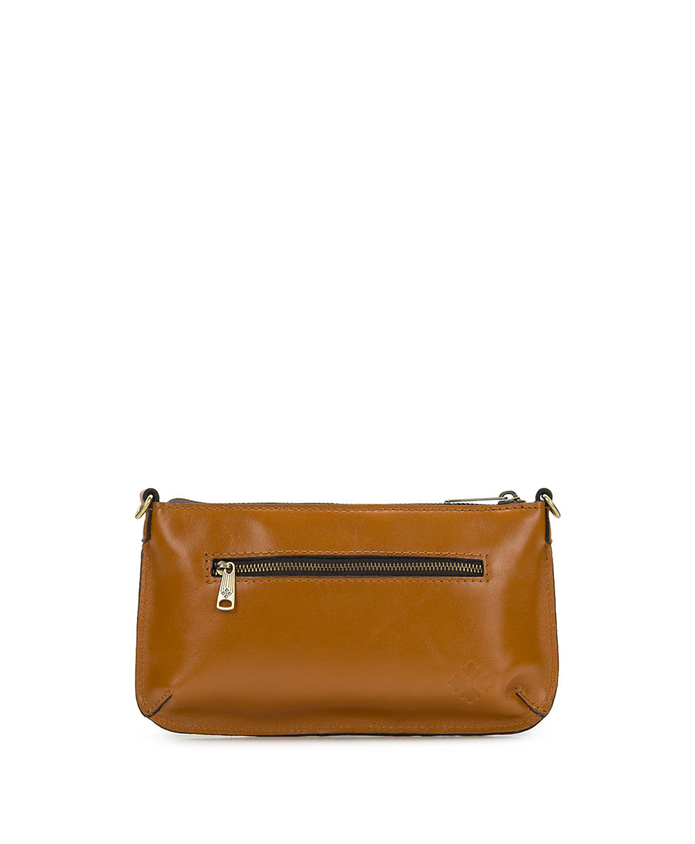 Female - Laurina Wristlet Crossbody - Vintage Veg Tan Rose Tooled - light tan - by Patricia Nash - View 2 of 4