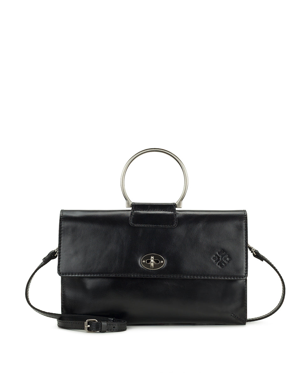 Female - Belvi Top Handle Crossbody - Vintage Distressed Leather - black - by Patricia Nash - View 1 of 12