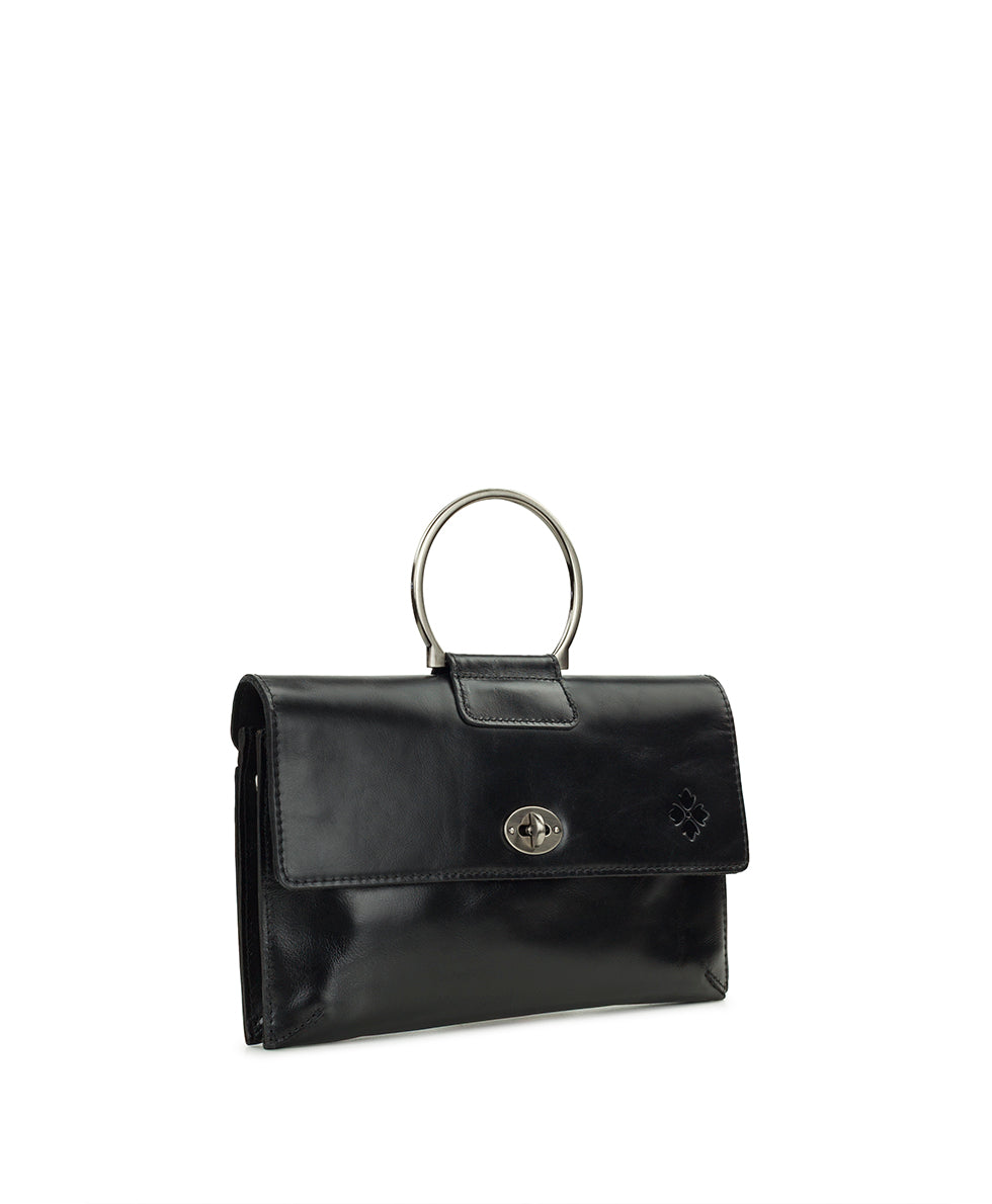 Female - Belvi Top Handle Crossbody - Vintage Distressed Leather - black - by Patricia Nash - View 3 of 12