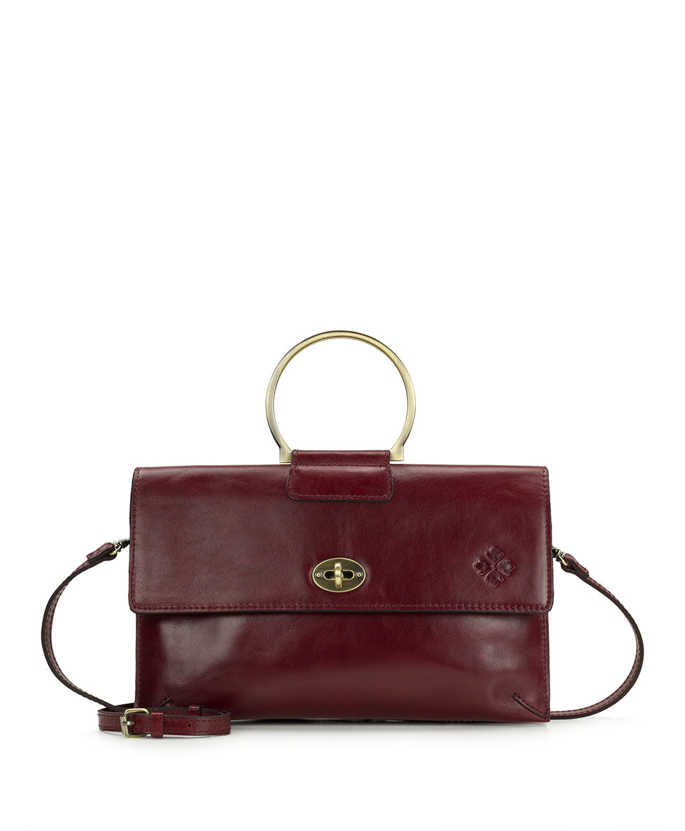 Female - Belvi Top Handle Crossbody - Vintage Distressed Leather - black - by Patricia Nash - View 7 of 12