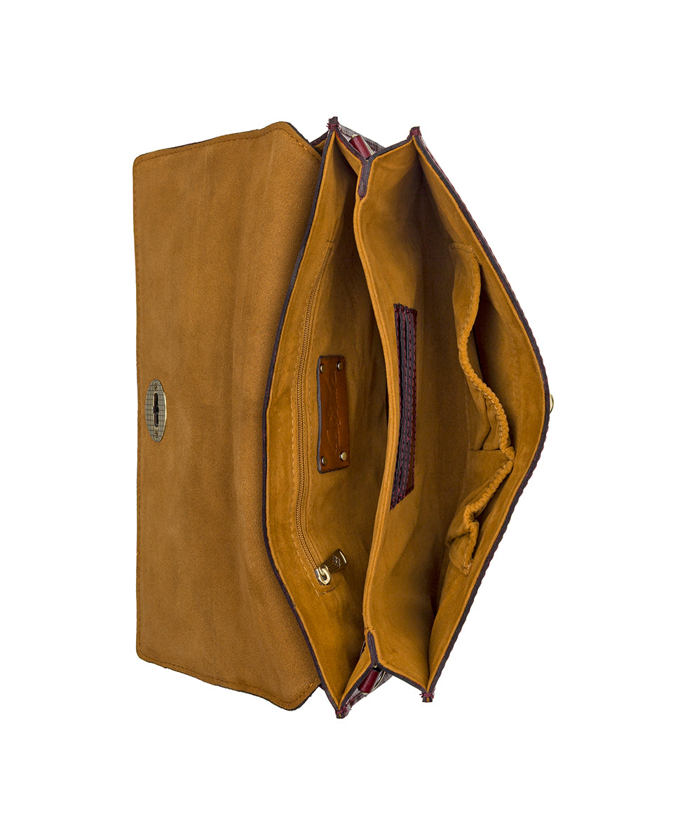 Female - Belvi Top Handle Crossbody - Vintage Distressed Leather - black - by Patricia Nash - View 10 of 12