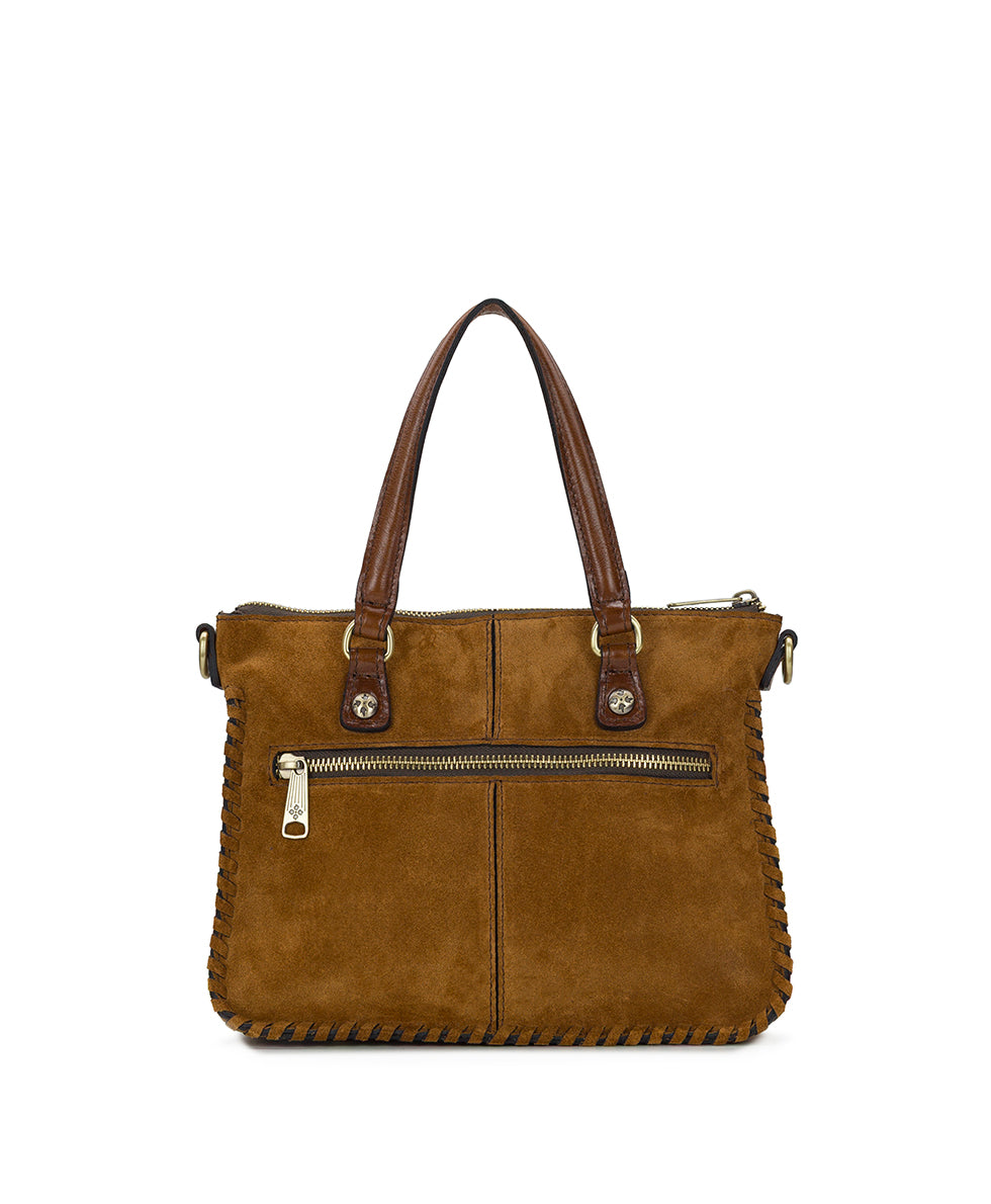 Female - Brenna Satchel Crossbody - Suede - cognac - by Patricia Nash - View 2 of 4