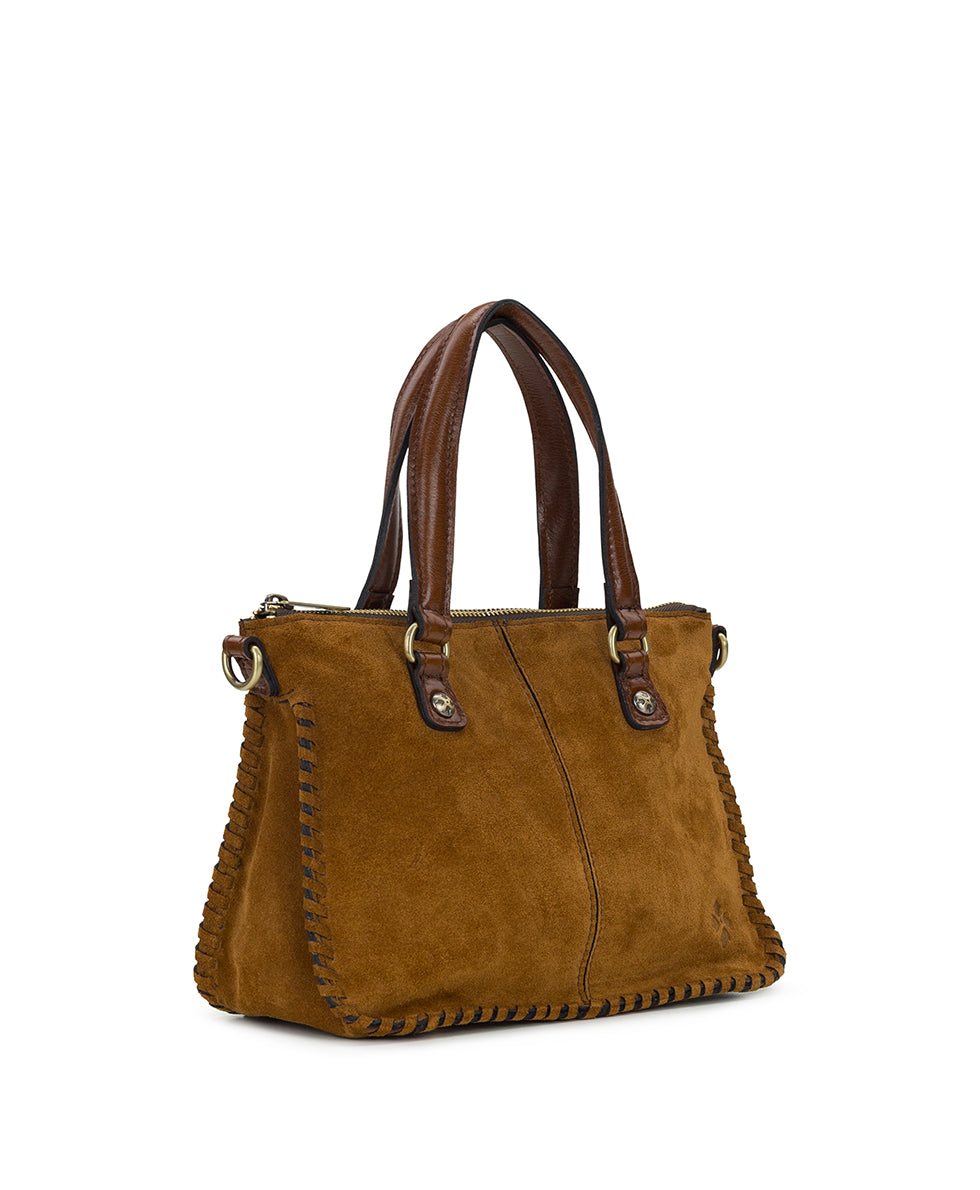 Female - Brenna Satchel Crossbody - Suede - cognac - by Patricia Nash - View 3 of 4