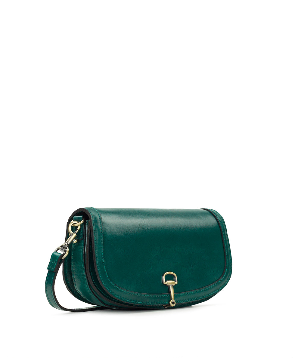 Female - Martell Crossbody Clutch - Vintage Distressed Leather - spruce - by Patricia Nash - View 3 of 6