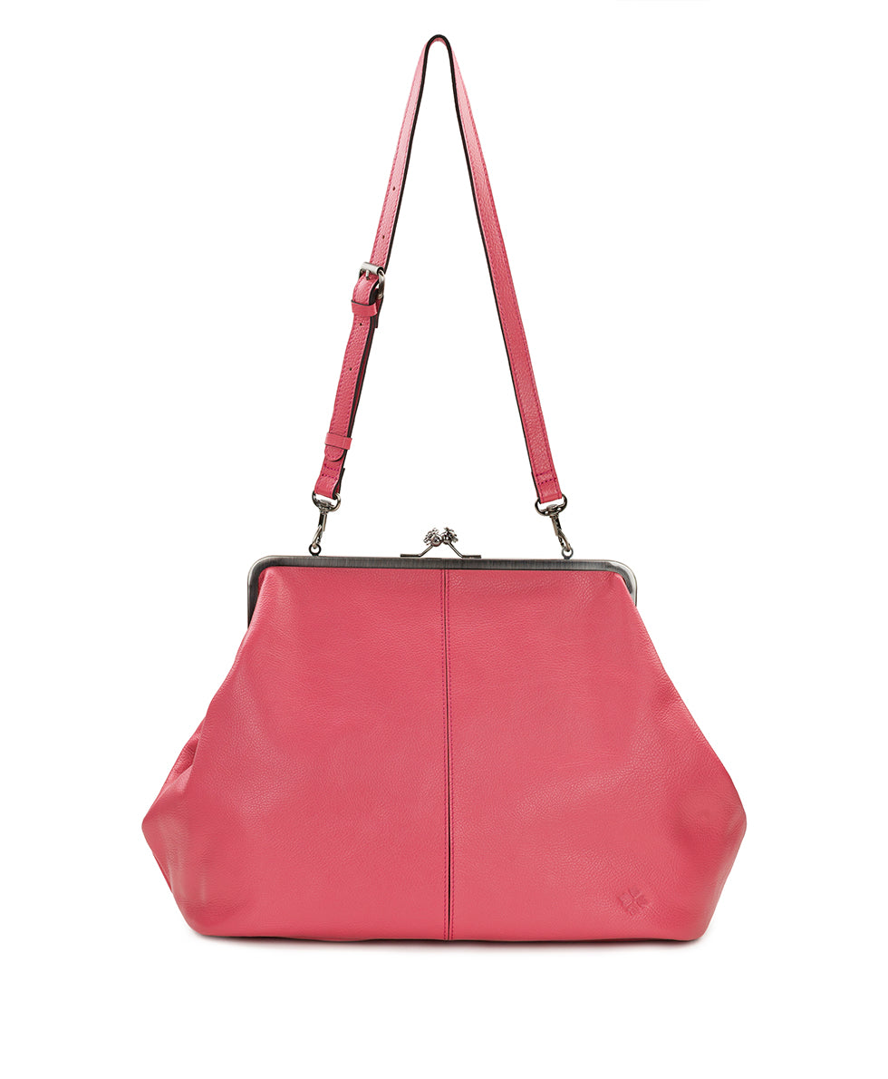 Female - Serafina Large Frame Bag - Rugged Natural Grain - denim blue - by Patricia Nash - View 21 of 28