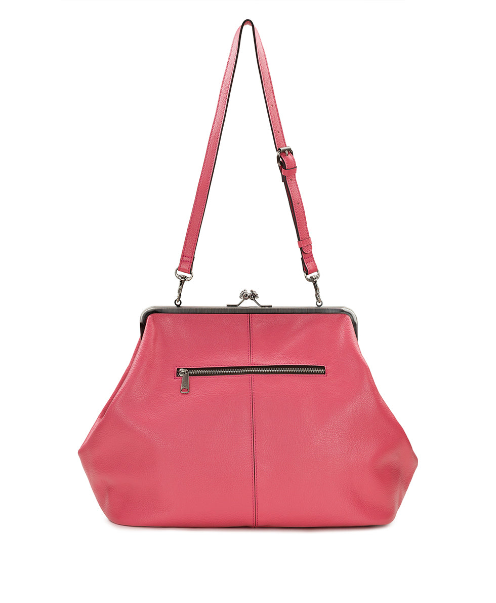 Female - Serafina Large Frame Bag - Rugged Natural Grain - denim blue - by Patricia Nash - View 22 of 28