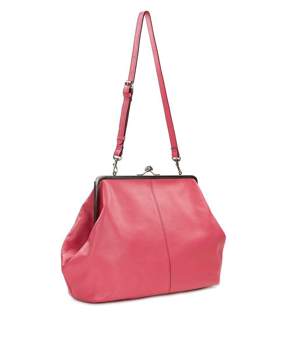 Female - Serafina Large Frame Bag - Rugged Natural Grain - denim blue - by Patricia Nash - View 23 of 28